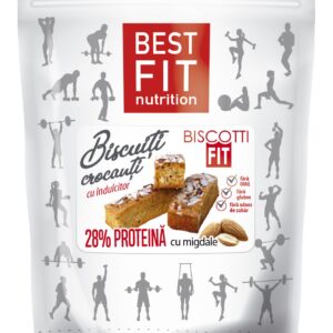 Crunchy almond biscuits with high protein content  "Biscotti Fit"
