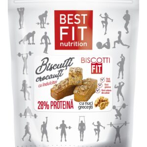 Crunchy biscuits with walnuts, high protein content  "Biscotti Fit"