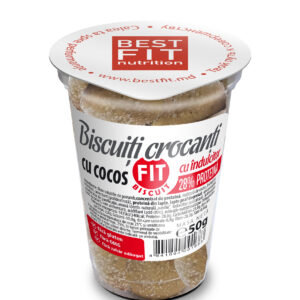 Crunchy coconut biscuits, high protein content “FIT BISCUIT”